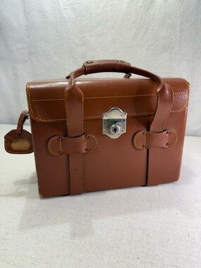 Vintage SANYO Leather Camera Case Kit Brown w/ Strap Flash Filters Accessories